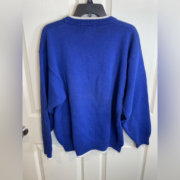 Vintage Par Four Ramie and Cotton Blue USA golf Graphic Sweater Large - Picture 9 of 11